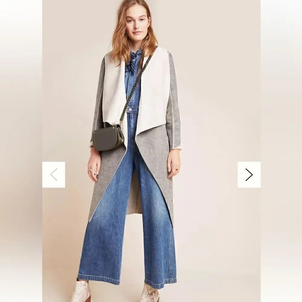 Anthropologie Amadi Camilla Sueded Sherpa Jacket S